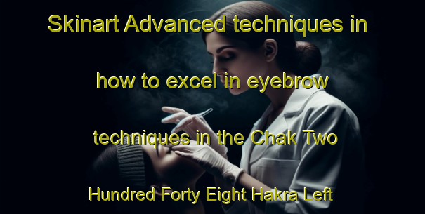 Skinart Advanced techniques in how to excel in eyebrow techniques in the Chak Two Hundred Forty Eight Hakra Left area | EyebrowTraining | EyebrowClasses | SkinartTraining-Pakistan
